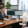wealth manager consulting elderly wealthy woman